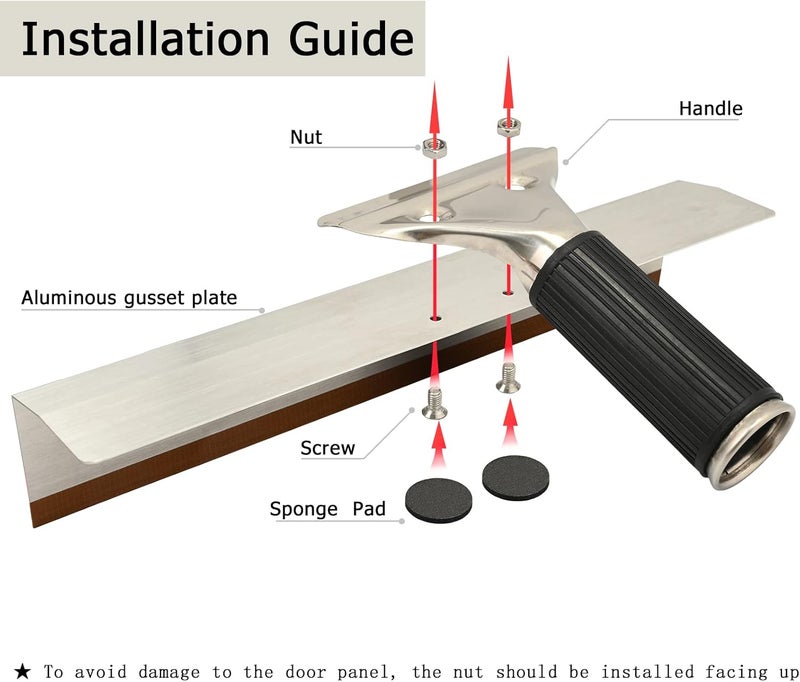 Gomake Widow Tint Tool Window Tint Installation Bottom Speed Loader Window Gap Wrapping Handle Speed Loader Carbon Vinyl Film Tuck Squeegee Car Glass Protection Vinyl Wrap Installing Aid Tool 13 inch - Image 2